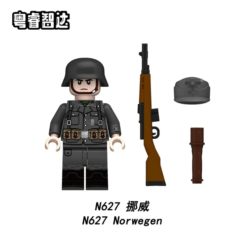 N625-628 World War II Foreign Legion soldier minifigure - Image 4
