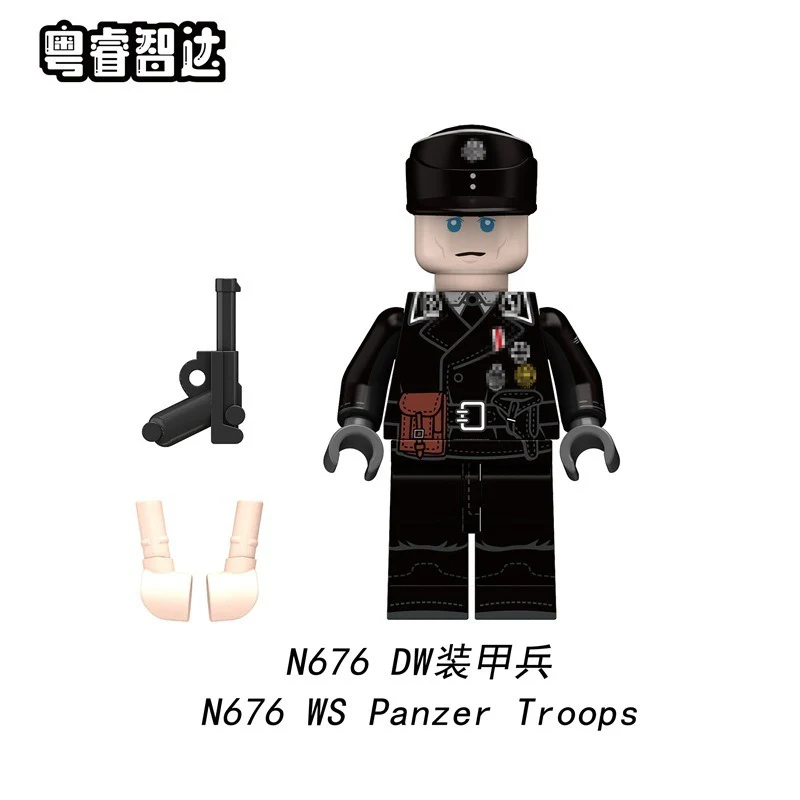 N671-N676 WW2 German Panzer Troops Minifigures - Image 9
