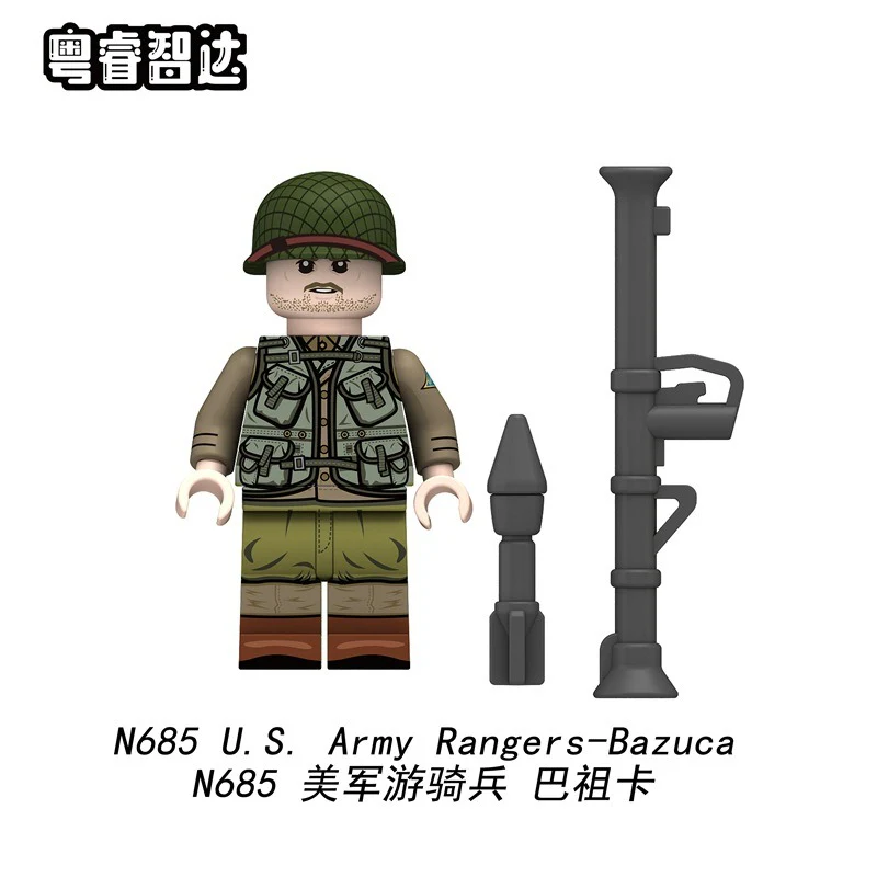 N683-688 World War II U.S. Army Rangers Minifigures - Image 4
