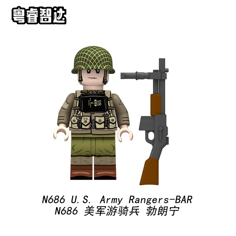 N683-688 World War II U.S. Army Rangers Minifigures - Image 5