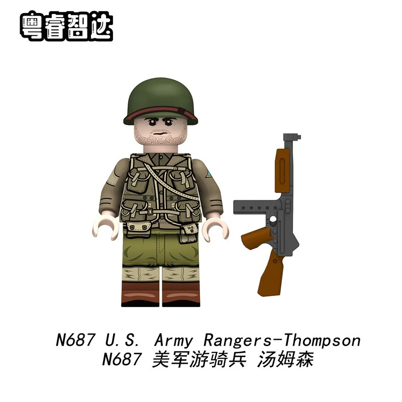 N683-688 World War II U.S. Army Rangers Minifigures - Image 6