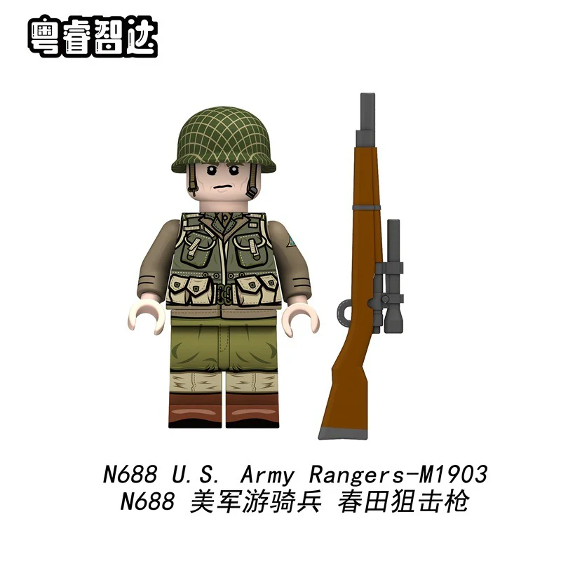 N683-688 World War II U.S. Army Rangers Minifigures - Image 7