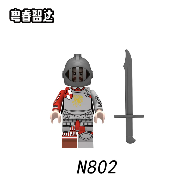 N801-804 Medieval Ancient Rome Battle Infantry Knight Minifigures - Image 3