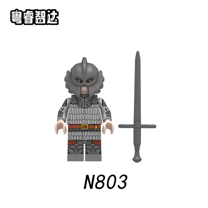 N801-804 Medieval Ancient Rome Battle Infantry Knight Minifigures - Image 4