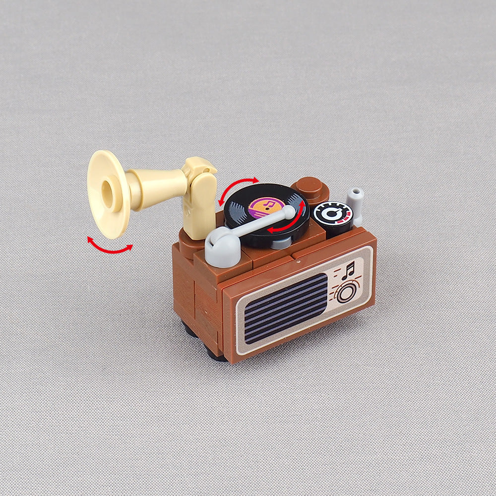 Nostalgic Retro Horn-Style Vinyl Record Player
