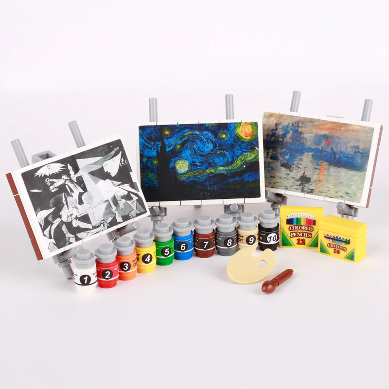 Oil Painting Easel Palette Minifigure Accessories - Image 3