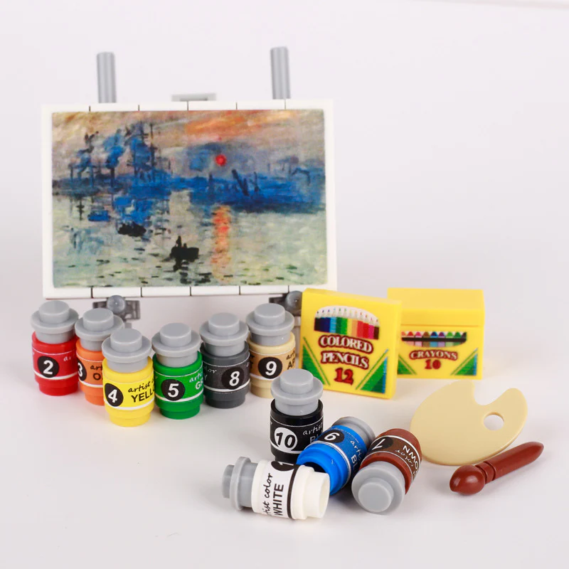Oil Painting Easel Palette Minifigure Accessories - Image 4