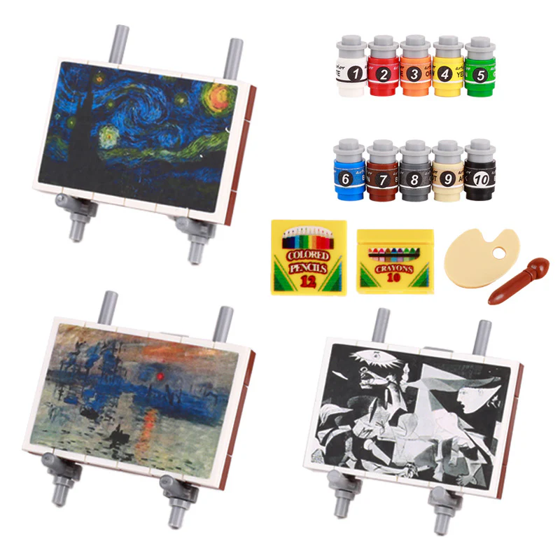 Oil Painting Easel Palette Minifigure Accessories - Image 5