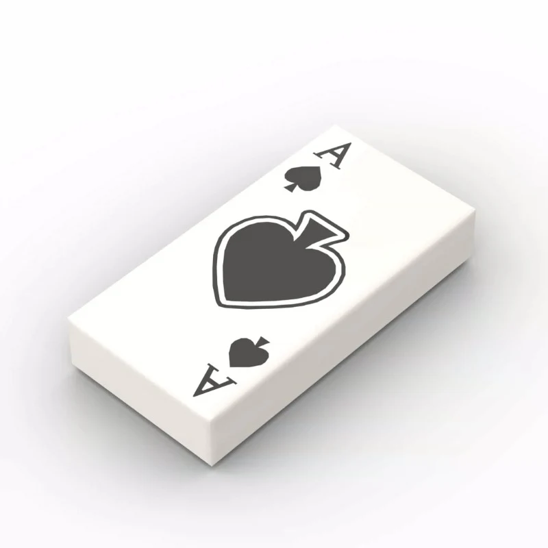 PARTS 3069  1x2 Playing Card Print Part 5PCS - Image 4