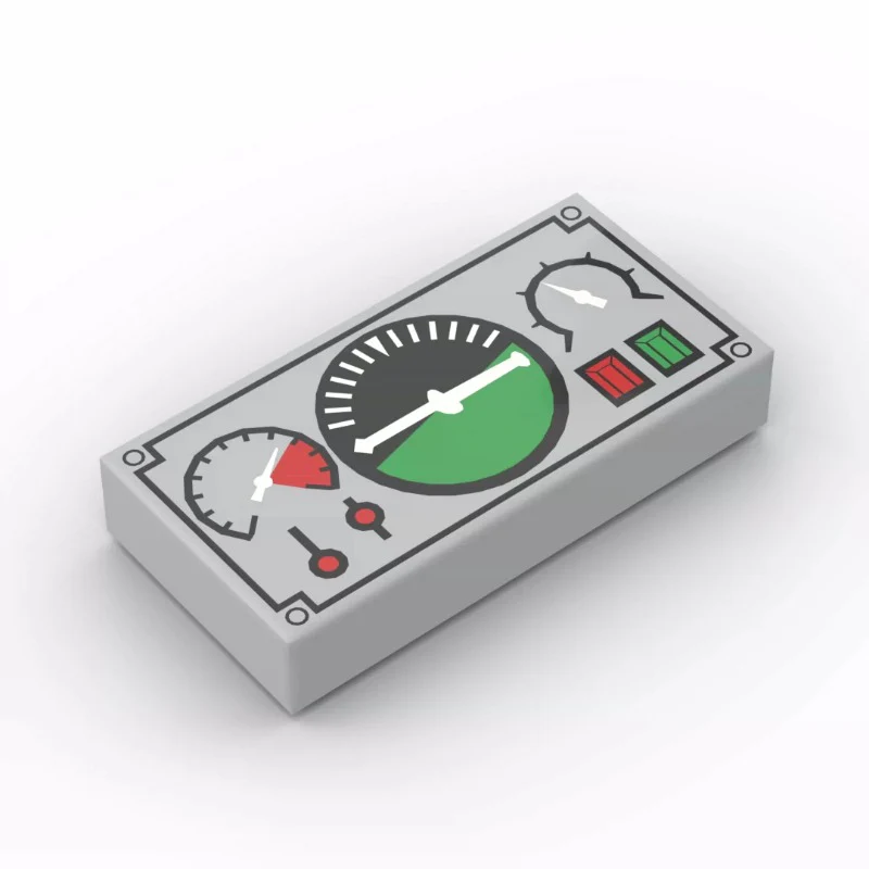 PARTS 3069 1x2 Smooth Printed Dashboard with Speedometer 5PCS - Image 10