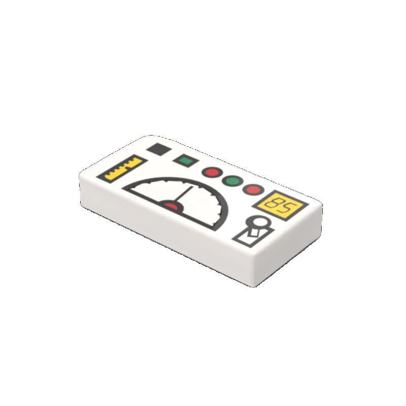 PARTS 3069 1x2 Smooth Printed Dashboard with Speedometer 5PCS - Image 11