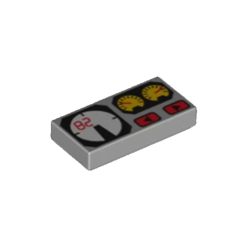 PARTS 3069 1x2 Smooth Printed Dashboard with Speedometer 5PCS - Image 14