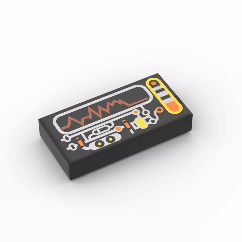 PARTS 3069 1x2 Smooth Printed Dashboard with Speedometer 5PCS - Image 8