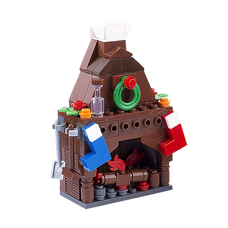 PARTS Christmas tree house sleigh reindeer wine cabinet fireplace - Image 5