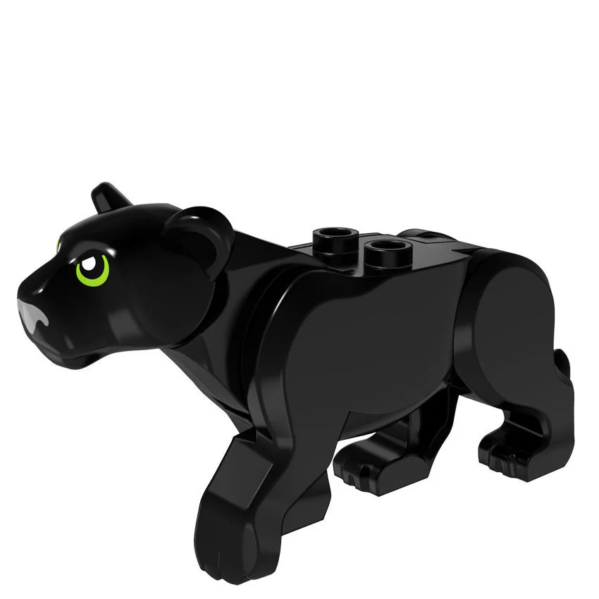 6pcs PG1045-1048/PG1129/PG1148 Jungle Adventure Series Tiger Leopard Animal Minifigures - Image 2