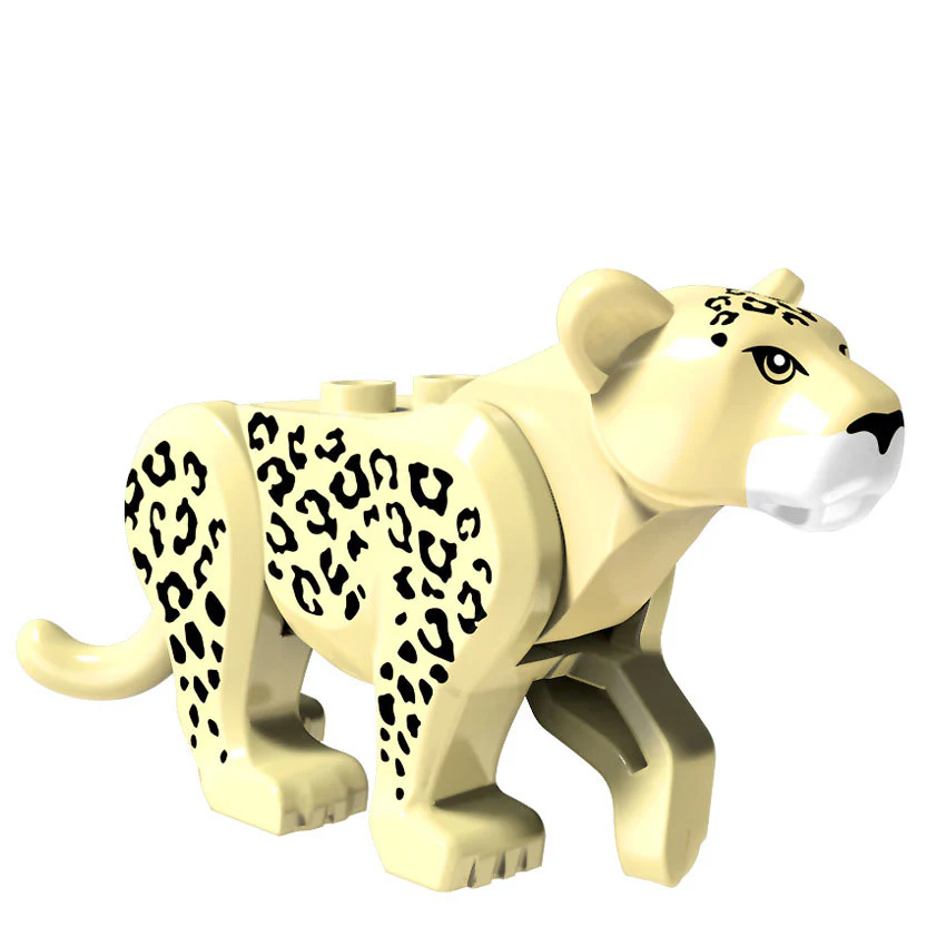 6pcs PG1045-1048/PG1129/PG1148 Jungle Adventure Series Tiger Leopard Animal Minifigures - Image 3