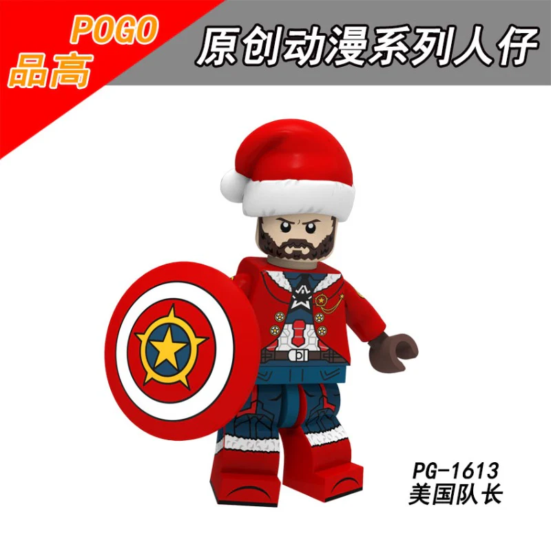 PG8185 Christmas Character Captain America Clown Deadpool Wolverine Minifigures - Image 2