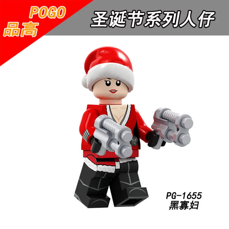 PG8189 Christmas Series Assembly Building Blocks Bat Girl Panther Marvel Captain Falcon Robin Minifigures - Image 4