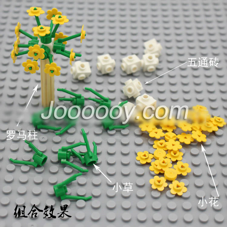 50pcs 1*1 square 5 holes moc bricks - Image 2