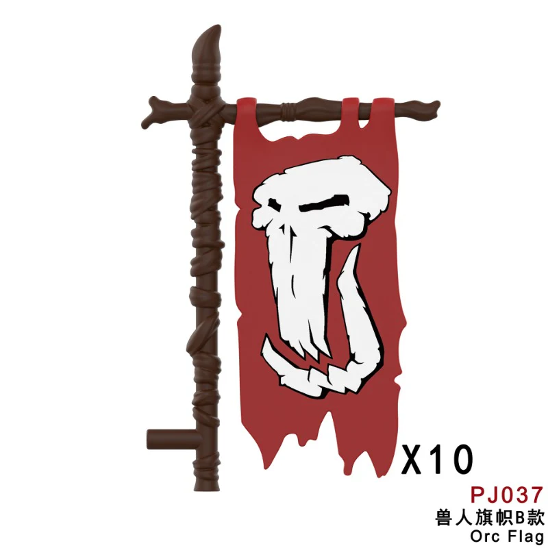 PJ036-039 Medieval series orc flag Minifigures - Image 3