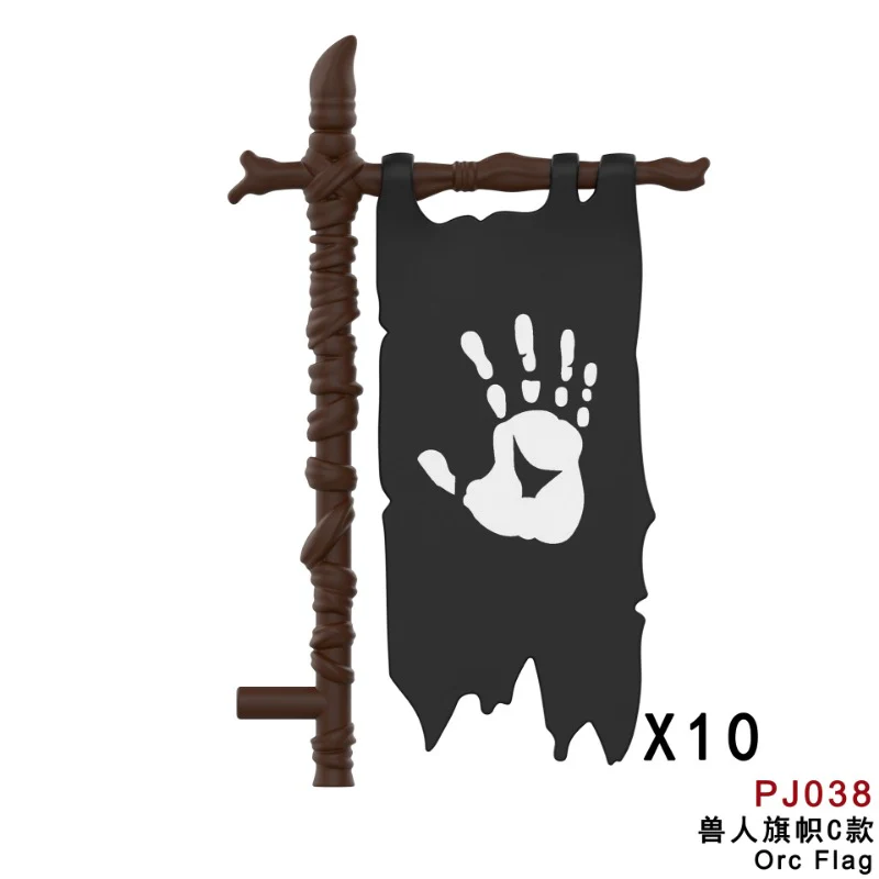 PJ036-039 Medieval series orc flag Minifigures - Image 4