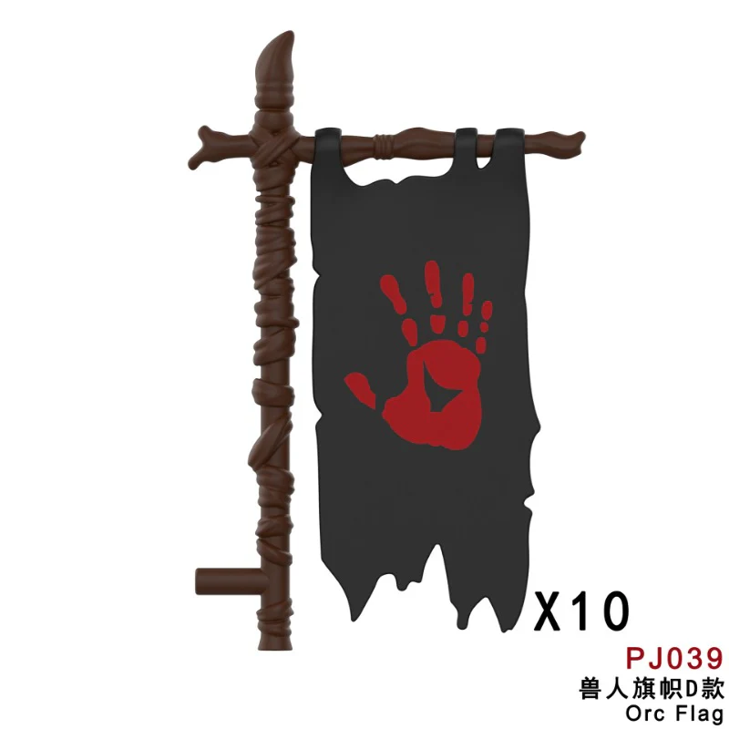 PJ036-039 Medieval series orc flag Minifigures - Image 5