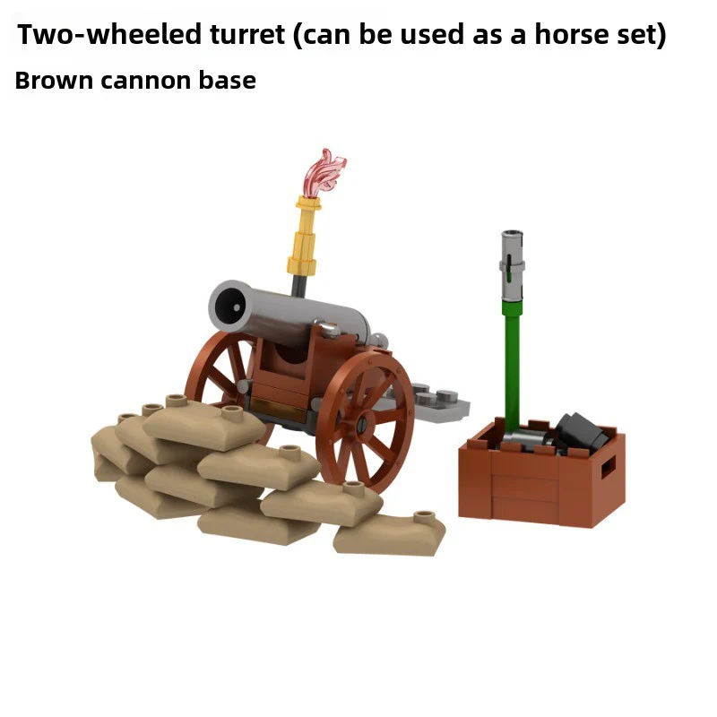 PJ1002-1003 Medieval cannon, two wheeled gun carriage, can be mounted on horses - Image 2