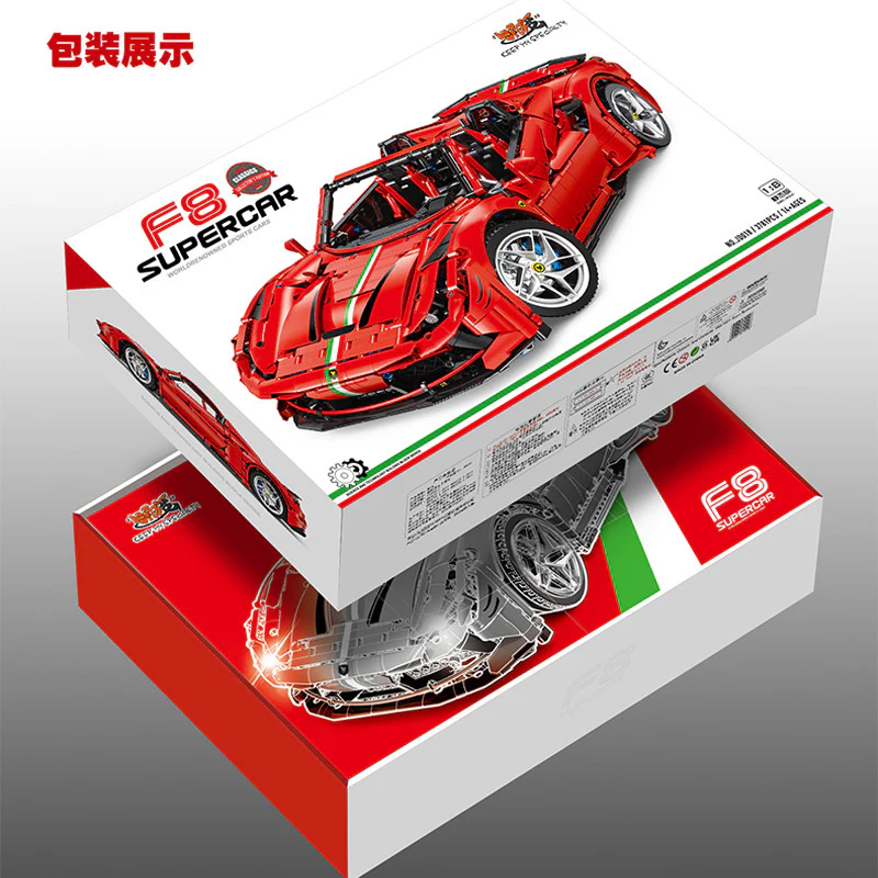 3781 pcs  JD018 Ferrari F8 - Image 5