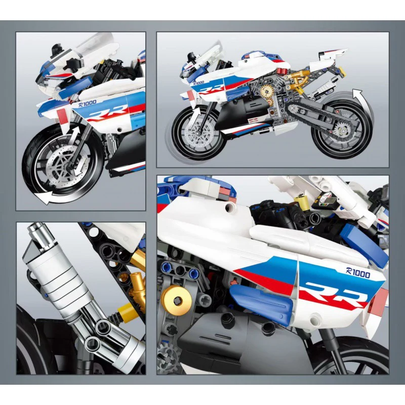 QIZHILE 998 pcs 85005 Agusta F3 & 900 pcs 85003 BMW S1000RR - Image 7