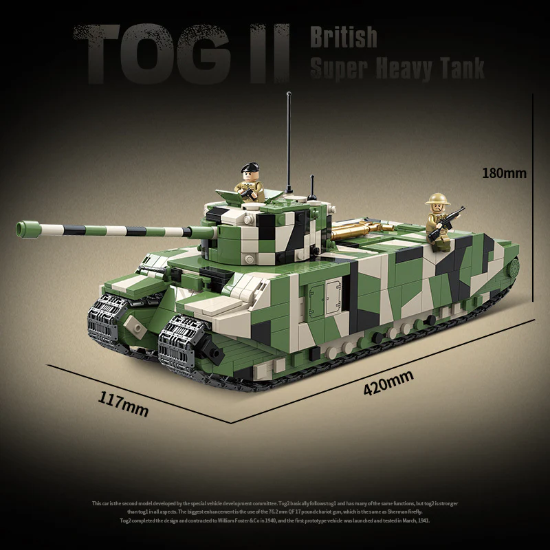 2288PCS QUANGUAN 100241 Britsh TOG II Super Heavy Tank - Image 4