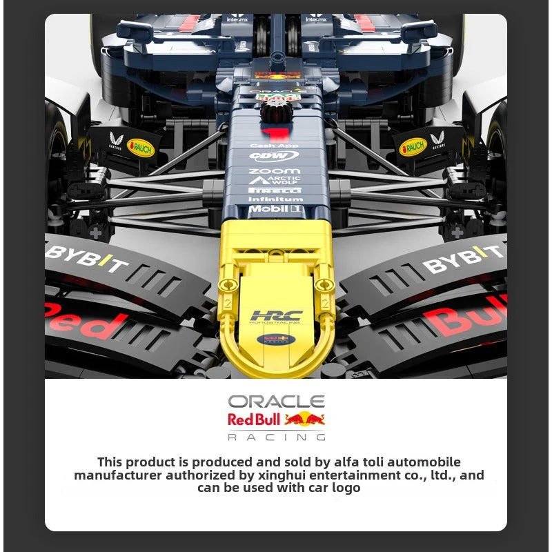 2464pcs RASTAR 92400 Red Bull F1 RB19 1:8 - Image 3