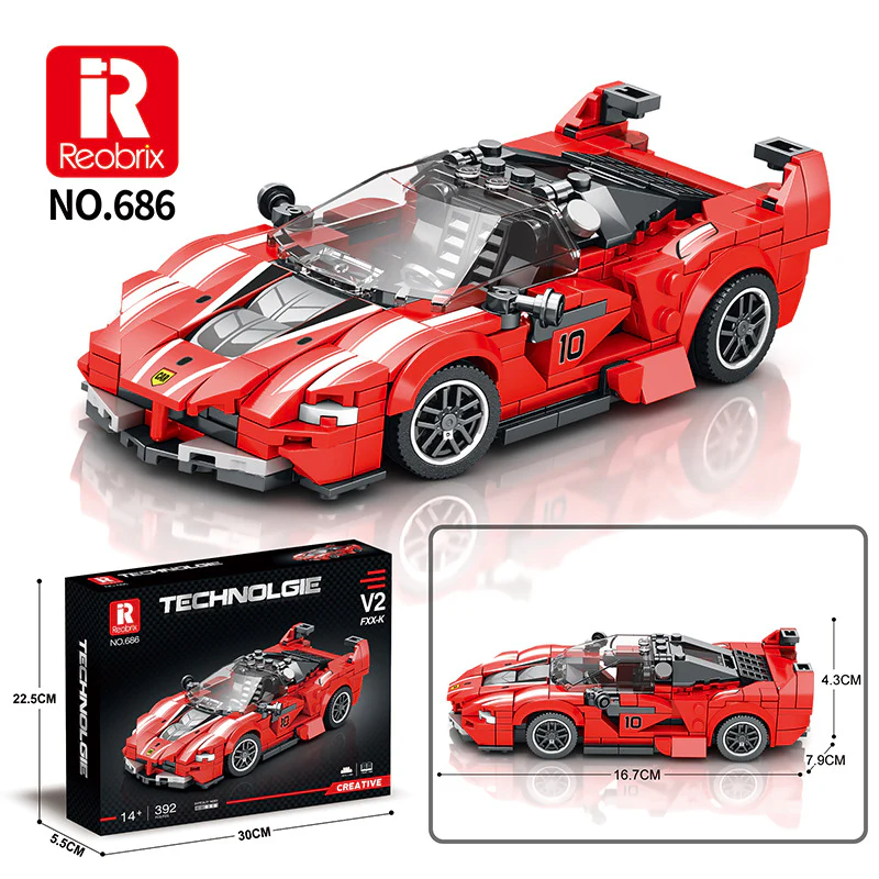 Reobrix 680 681 682 683 684 685 686 687 688 Porsche Audi Ford Dodge Bugatti Ferrari Lamborghini Rolls Royce Car - Image 11