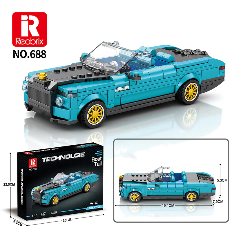 Reobrix 680 681 682 683 684 685 686 687 688 Porsche Audi Ford Dodge Bugatti Ferrari Lamborghini Rolls Royce Car - Image 13