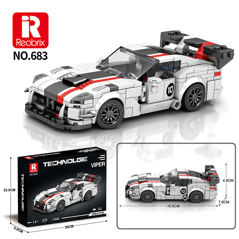 Reobrix 680 681 682 683 684 685 686 687 688 Porsche Audi Ford Dodge Bugatti Ferrari Lamborghini Rolls Royce Car - Image 9