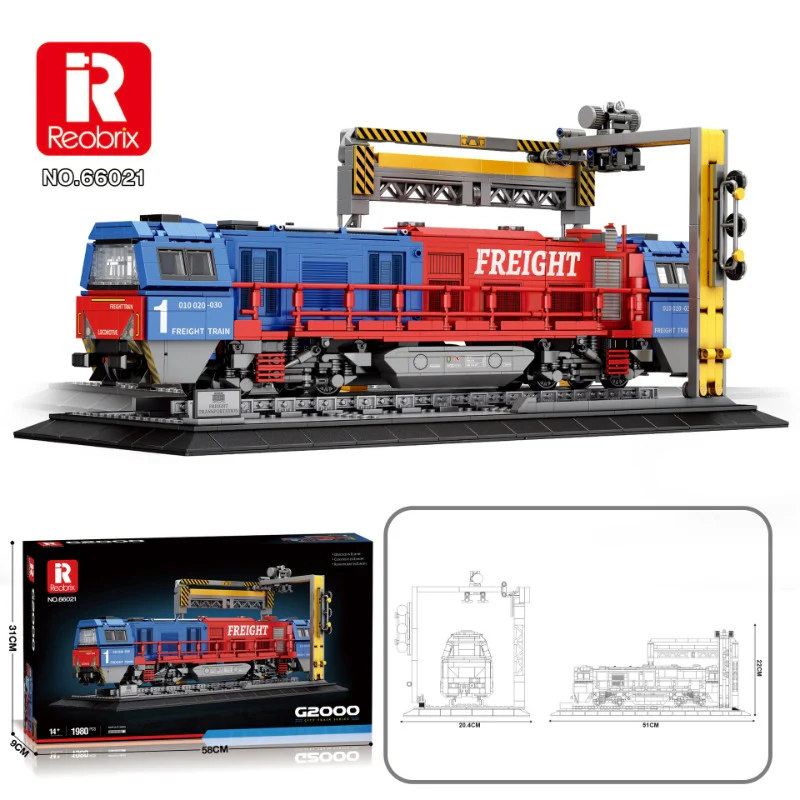 Reobrix European Electric Passenger Train- Taurus ES64U2 & Vectron & G2000 diesel locomotive freight train - Image 9
