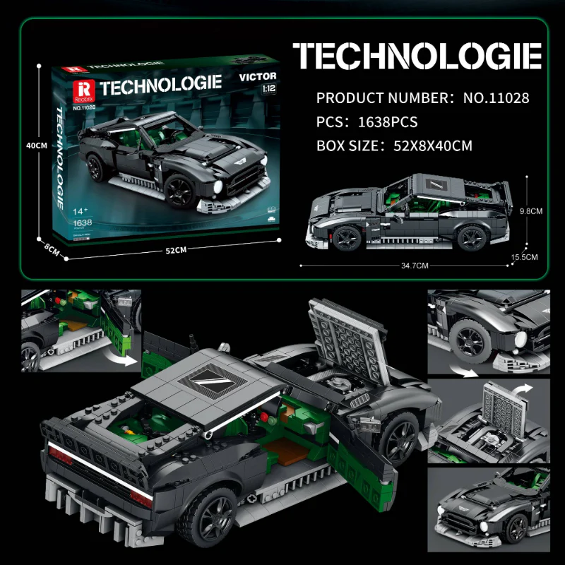 Reobrix  supercar collection 11028 VICTOR &11029 RX7 &11030 HELLCAT - Image 4