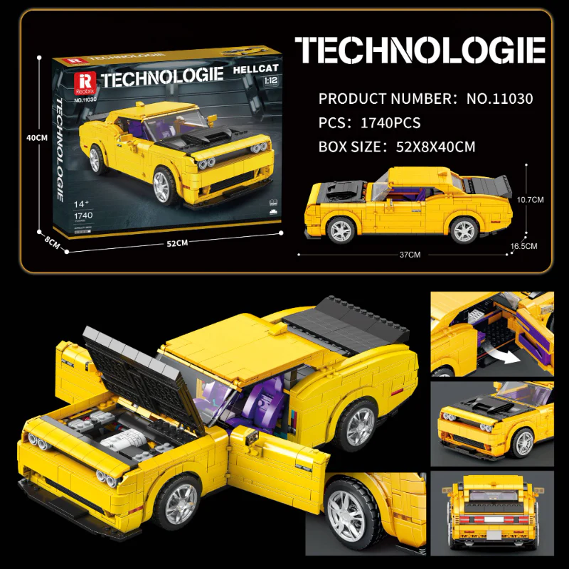 Reobrix  supercar collection 11028 VICTOR &11029 RX7 &11030 HELLCAT - Image 5