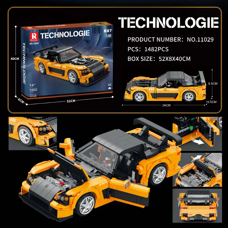 Reobrix  supercar collection 11028 VICTOR &11029 RX7 &11030 HELLCAT - Image 6