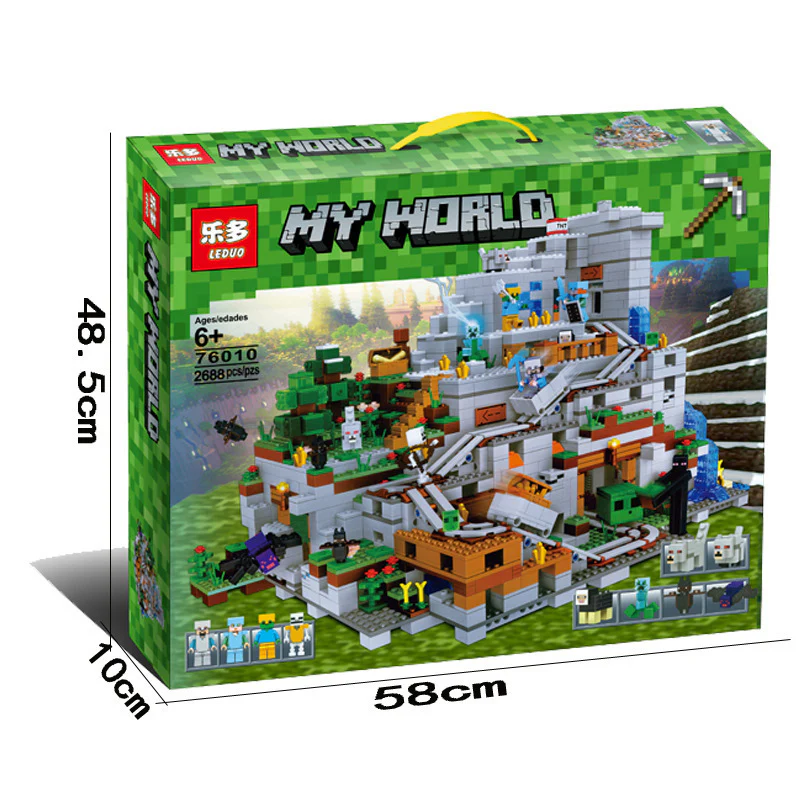 2688PCS Minecraft The Mountain Cave - Image 4