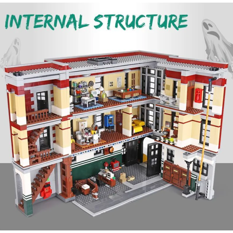 4634pcs The Ghostbusters Firehouse Headquarters Set  83001 75827 7742 63444 - Image 12