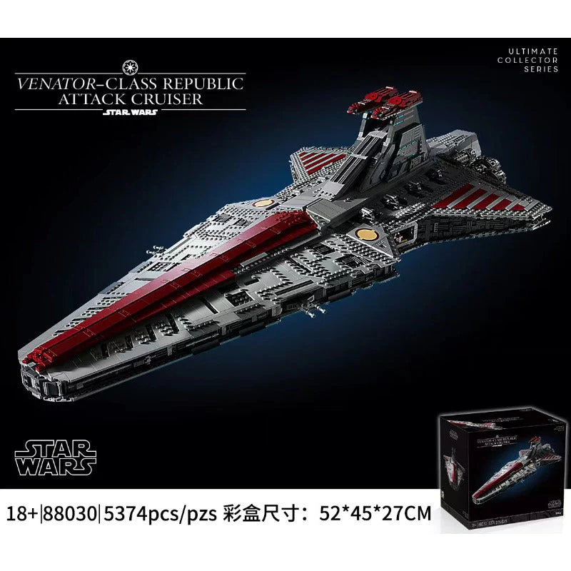 (Ship from US warehouse)  5374 pcs Venator-class Republic Attack Cruiser - Image 4
