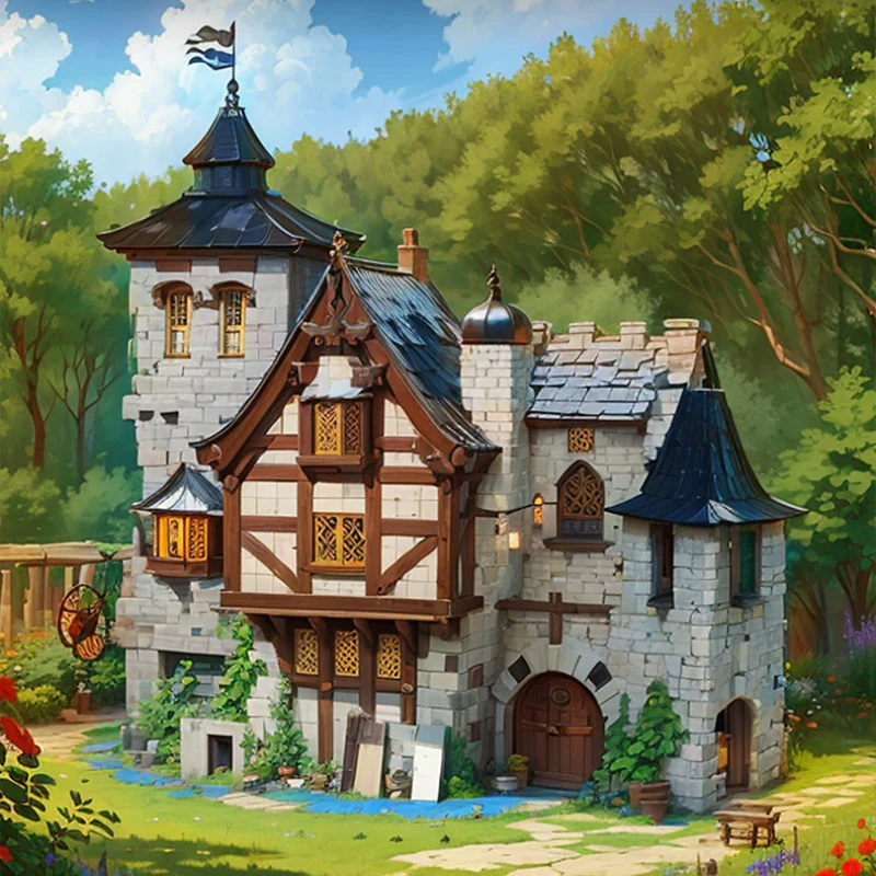 6640+PCS BK 33924 Medieval Jungle Castle - Image 2