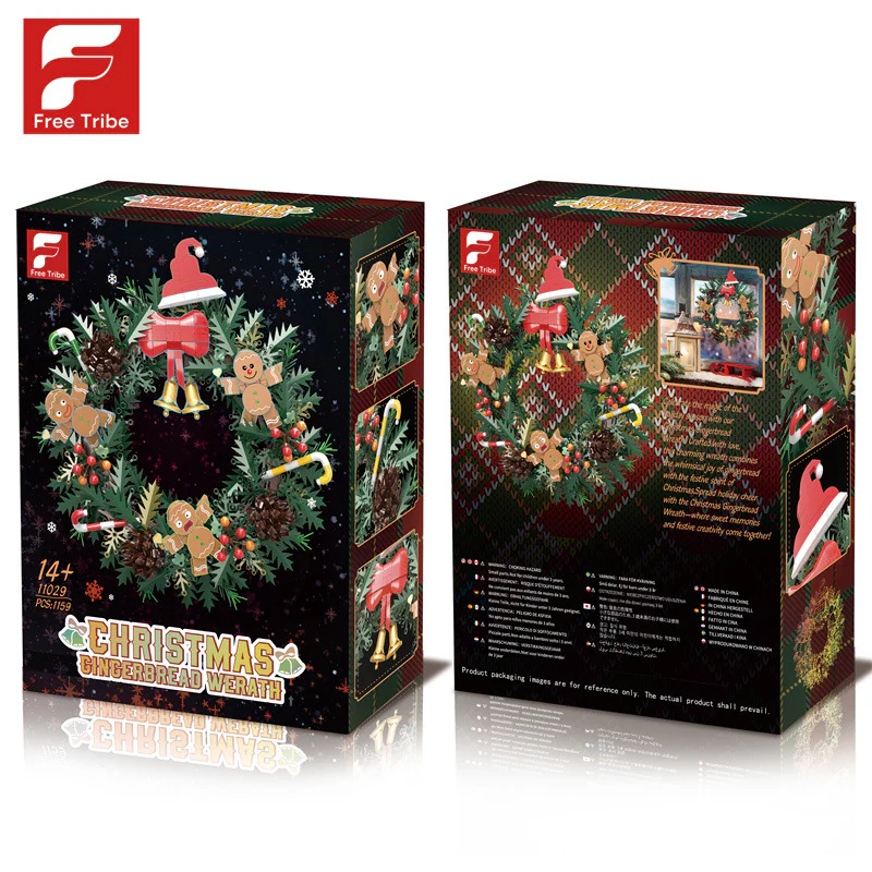 1159 pcs Free Tribe 11029 Christmas Gingerbread Werath with original box - Image 6