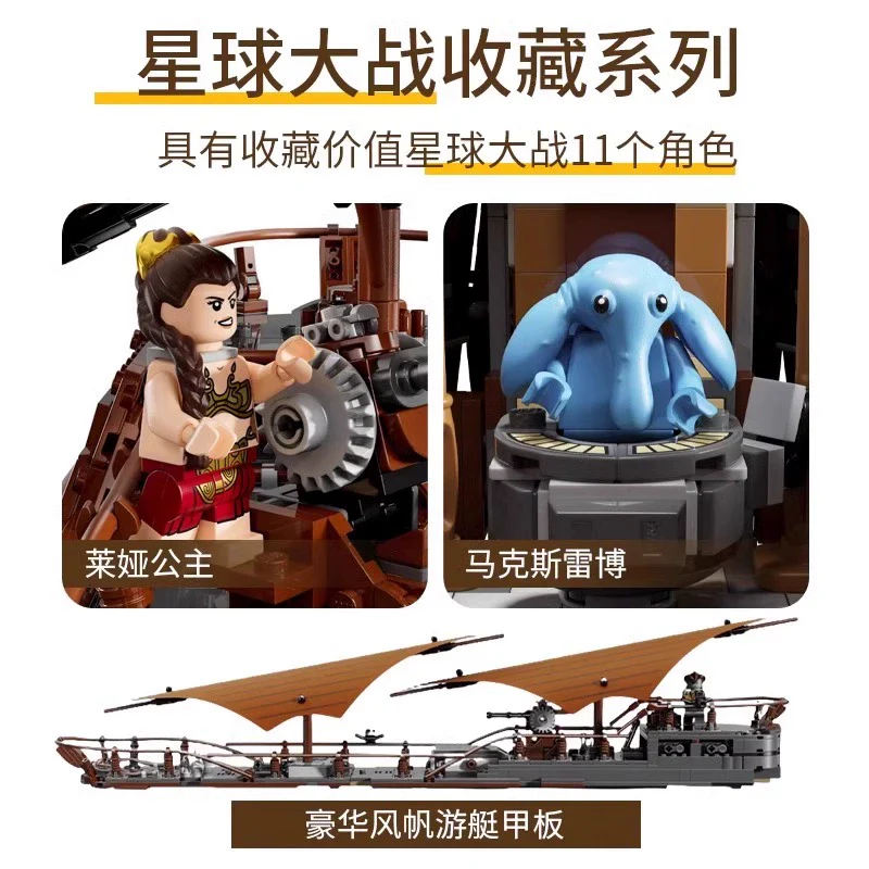 (Ship from US warehouse)3942 pcs Jabba's Sail Barge - Image 3
