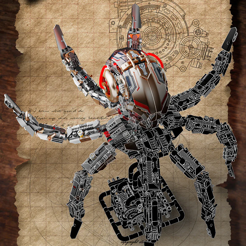 (Ship from US warehouse) 1768 pcs MJi 13085 Mechanical octopus - Image 5
