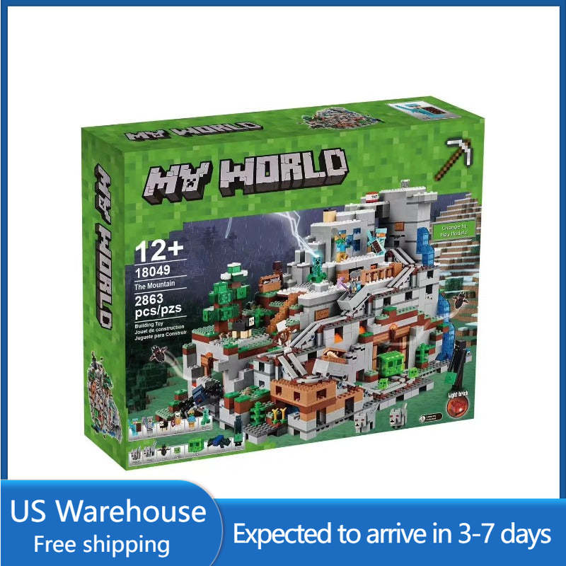 (Ship from US warehouse) 2688PCS Minecraft The Mountain Cave - Image 3