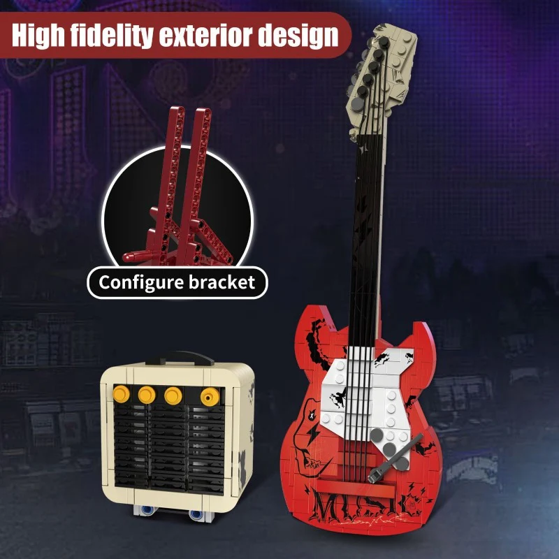 500pcs K96174 Rock Guitar with USB Bluetooth Speaker - Image 3