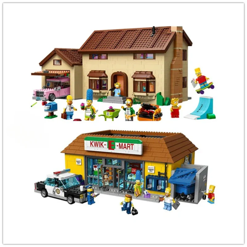 (Ship from US warehouse) The Simpsons House(2523pcs)  and The Simpsons KWIK-E-MART(2218pcs)  71016 71006 - Image 8