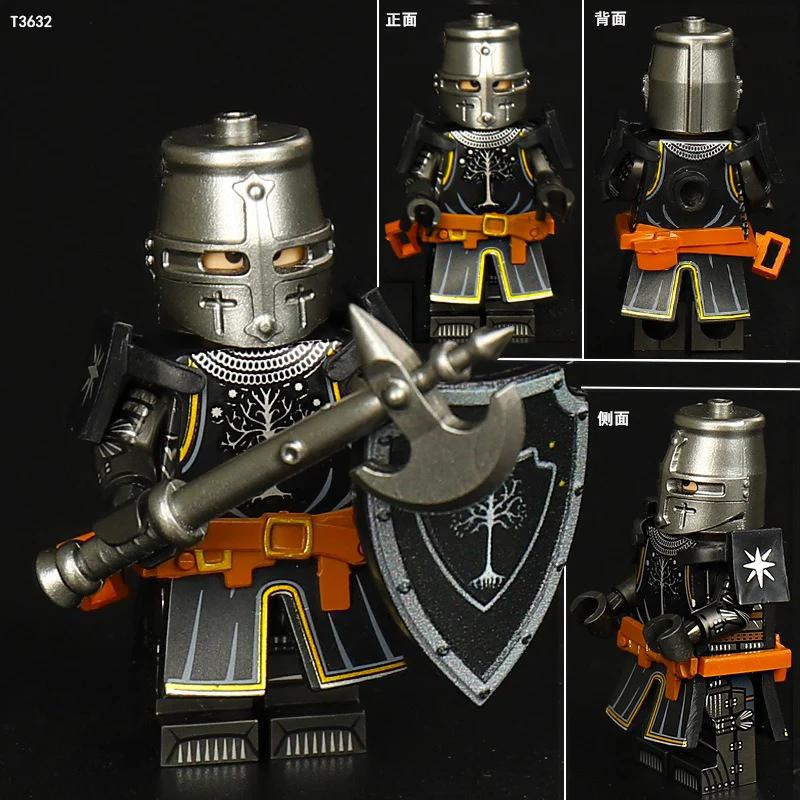 ST3631-3636 Medieval series white horse robe knight Minifigures - Image 2