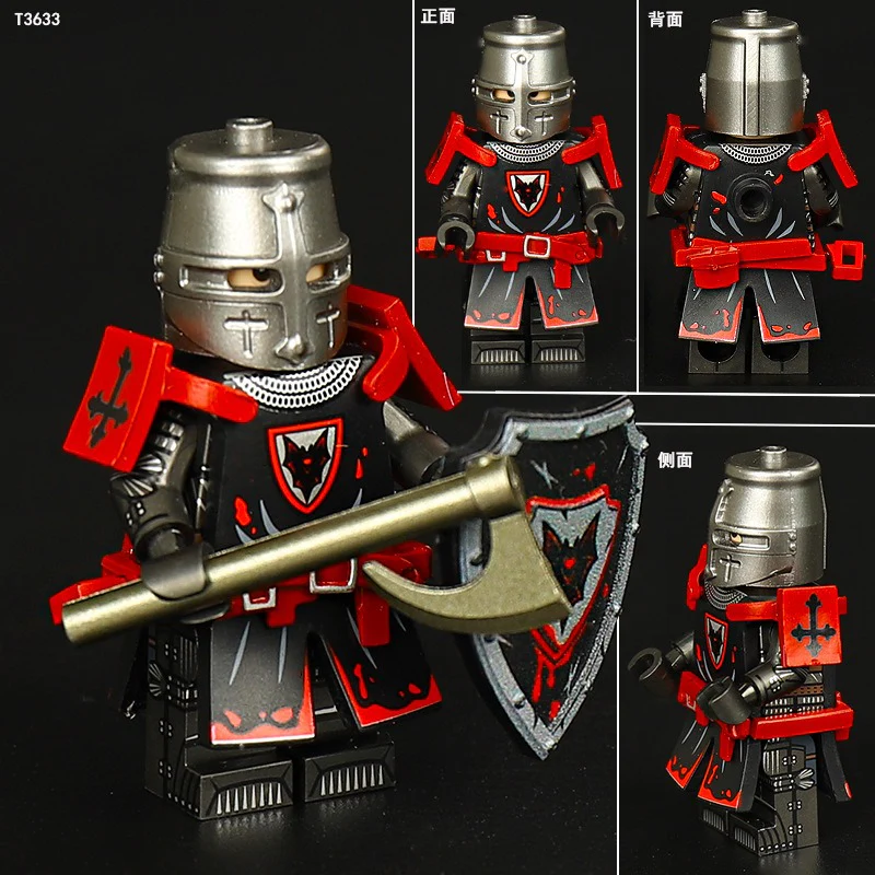 ST3631-3636 Medieval series white horse robe knight Minifigures - Image 3
